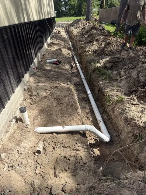 New residential sewer line installation in Sour Lake, TX