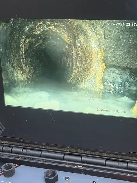 Sewer camera inspection of a residential line in Port Neches, TX